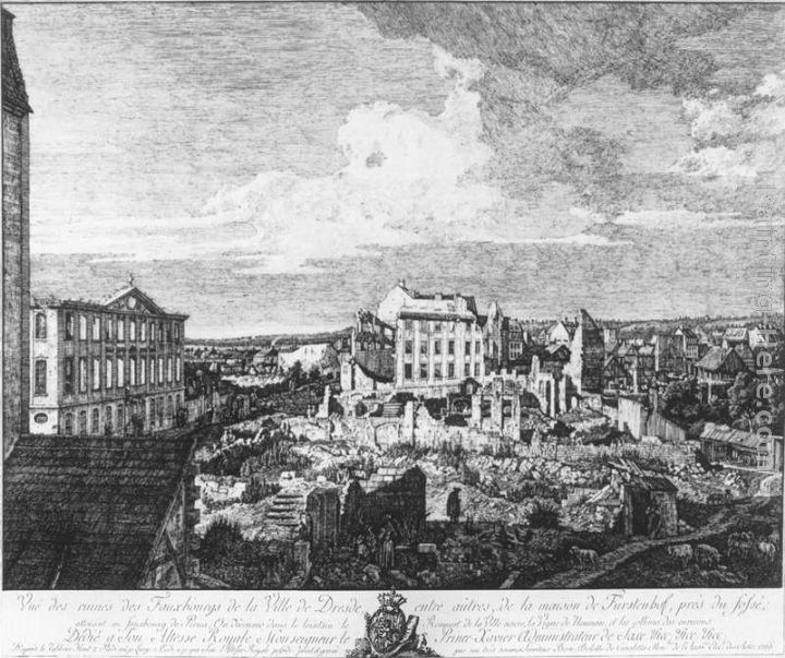 Bernardo Bellotto Dresden, the Ruins of the Pirnaische Vorstadt